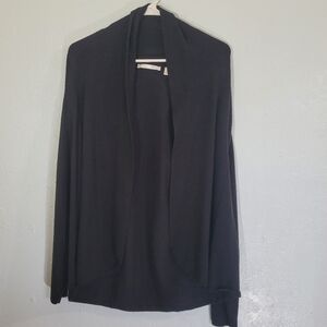 Cyrus Large Open-Front Cardigan - Black
